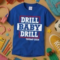 Trump 2024 Drill Baby Drill Kids T-Shirt thumb 3