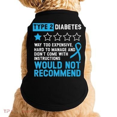 Type 2 Diabetes T2d Warrior Diabetes Awareness Doggie Tank