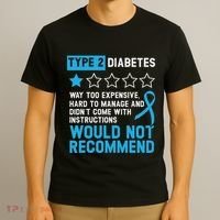 Type 2 Diabetes T2d Warrior Diabetes Awareness T-Shirt thumb 3