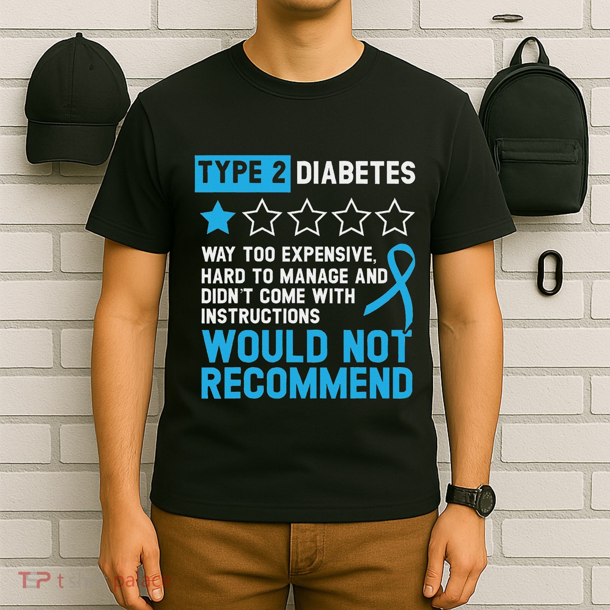 Type 2 Diabetes T2d Warrior Diabetes Awareness T-Shirt