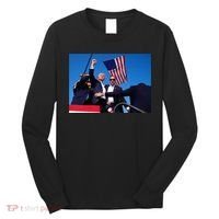 Trump 2024 Donald Trump Fist Pump Long Sleeve Shirt thumb 0