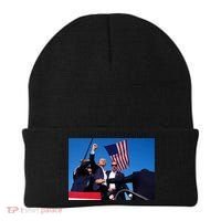 Trump 2024 Donald Trump Fist Pump Beanie thumb 0