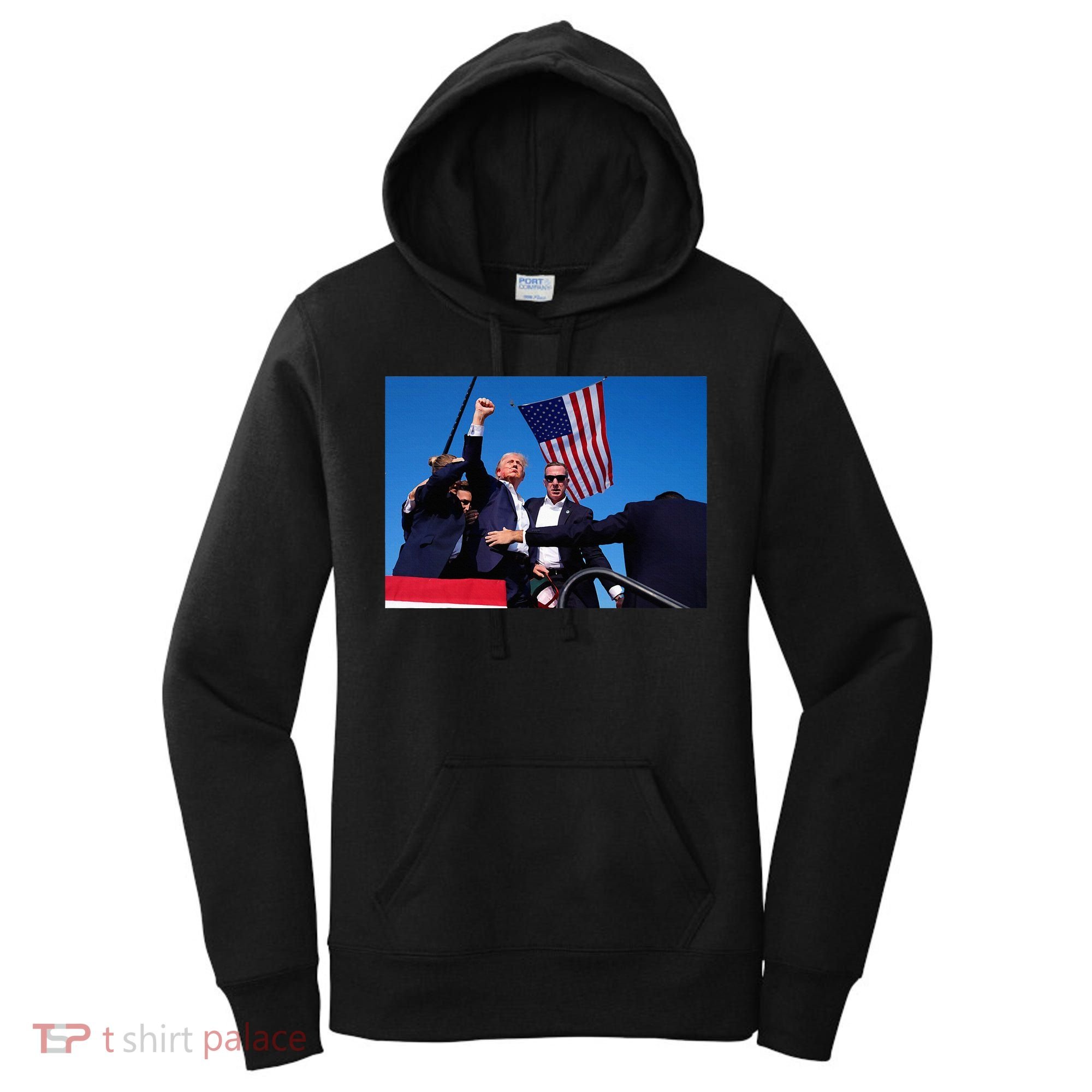 Trump 2024 Donald Trump Fist Pump Women's Hoodie
