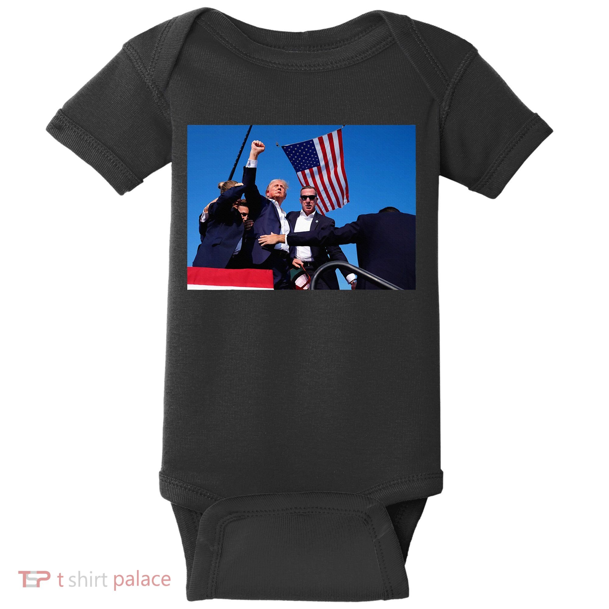 Trump 2024 Donald Trump Fist Pump Baby Bodysuit