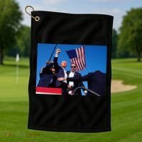 Trump 2024 Donald Trump Fist Pump Golf Towel thumb 1