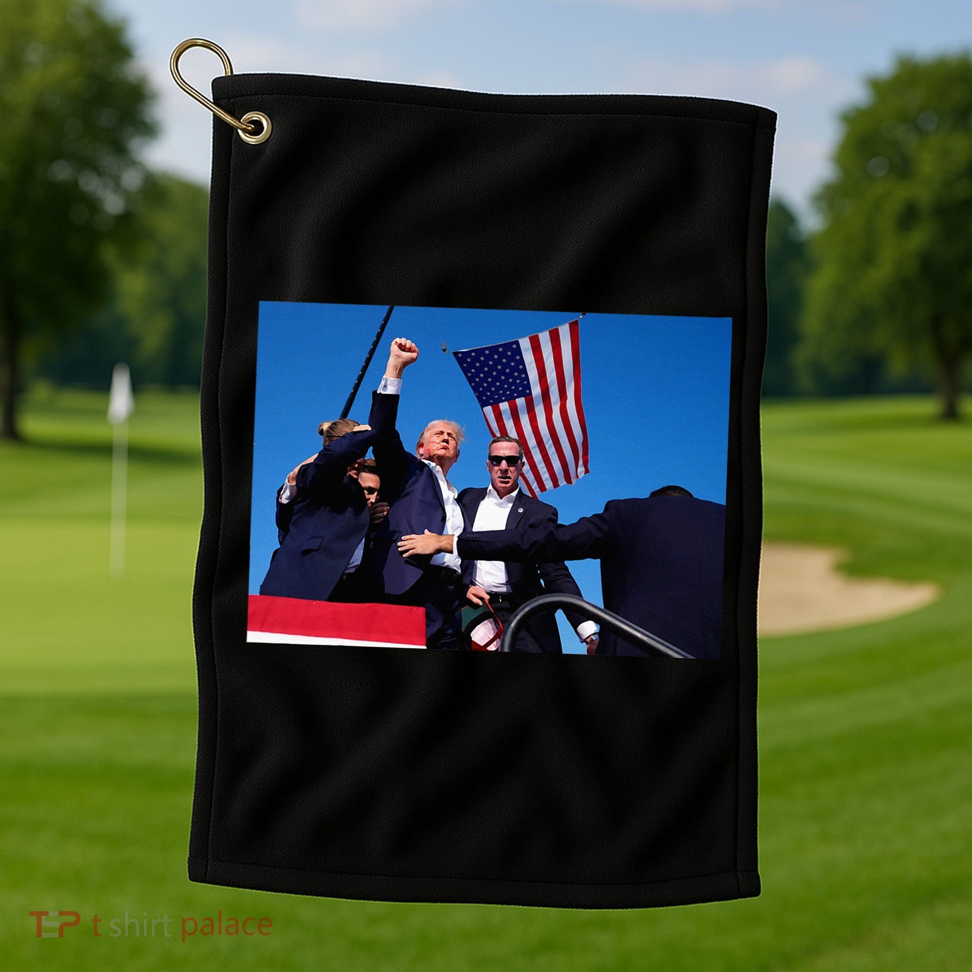 Trump 2024 Donald Trump Fist Pump Golf Towel
