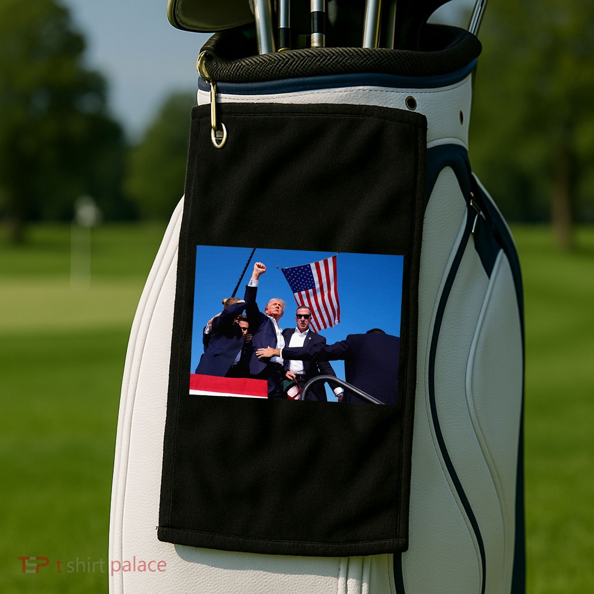 Trump 2024 Donald Trump Fist Pump Golf Towel