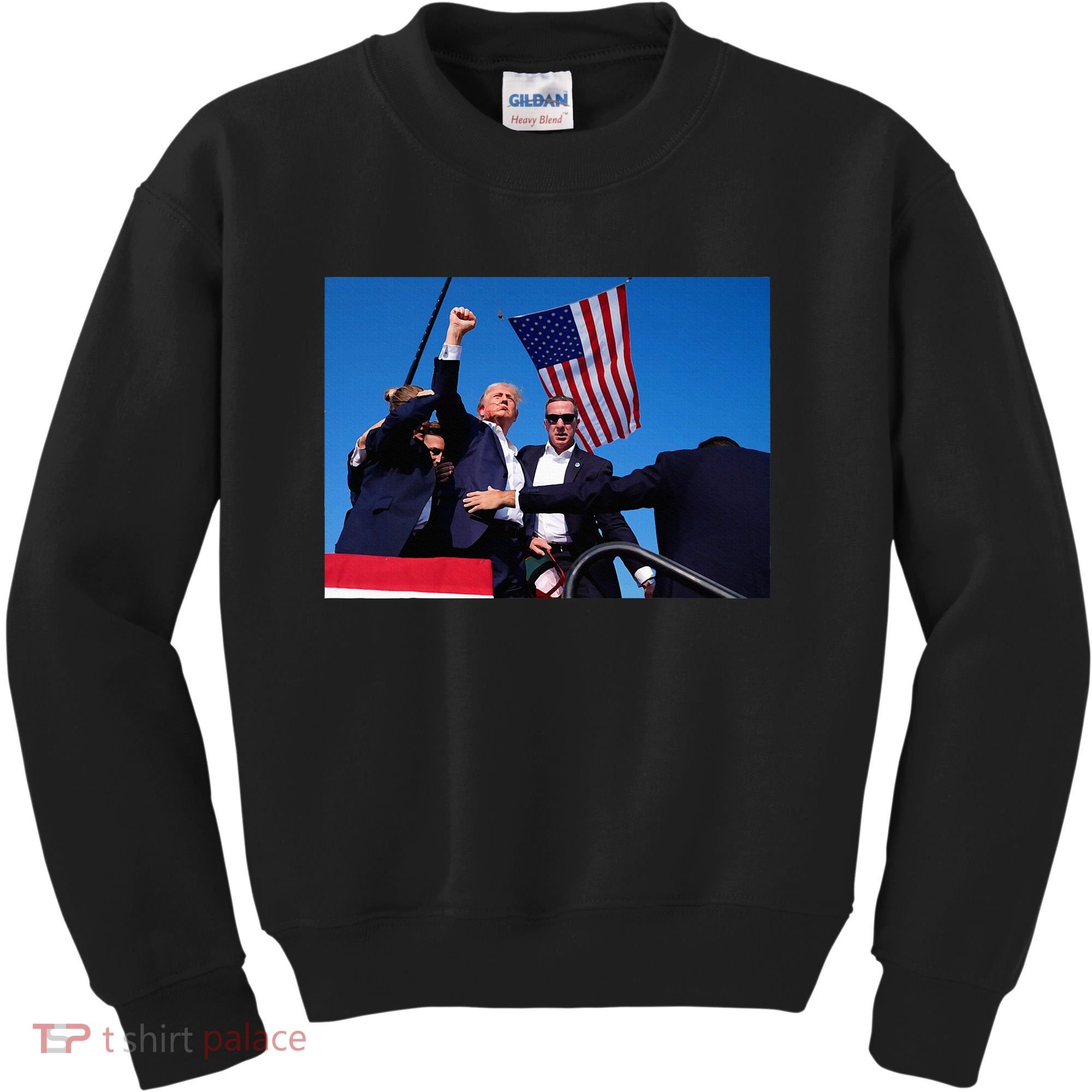 Trump 2024 Donald Trump Fist Pump Kids Sweatshirt