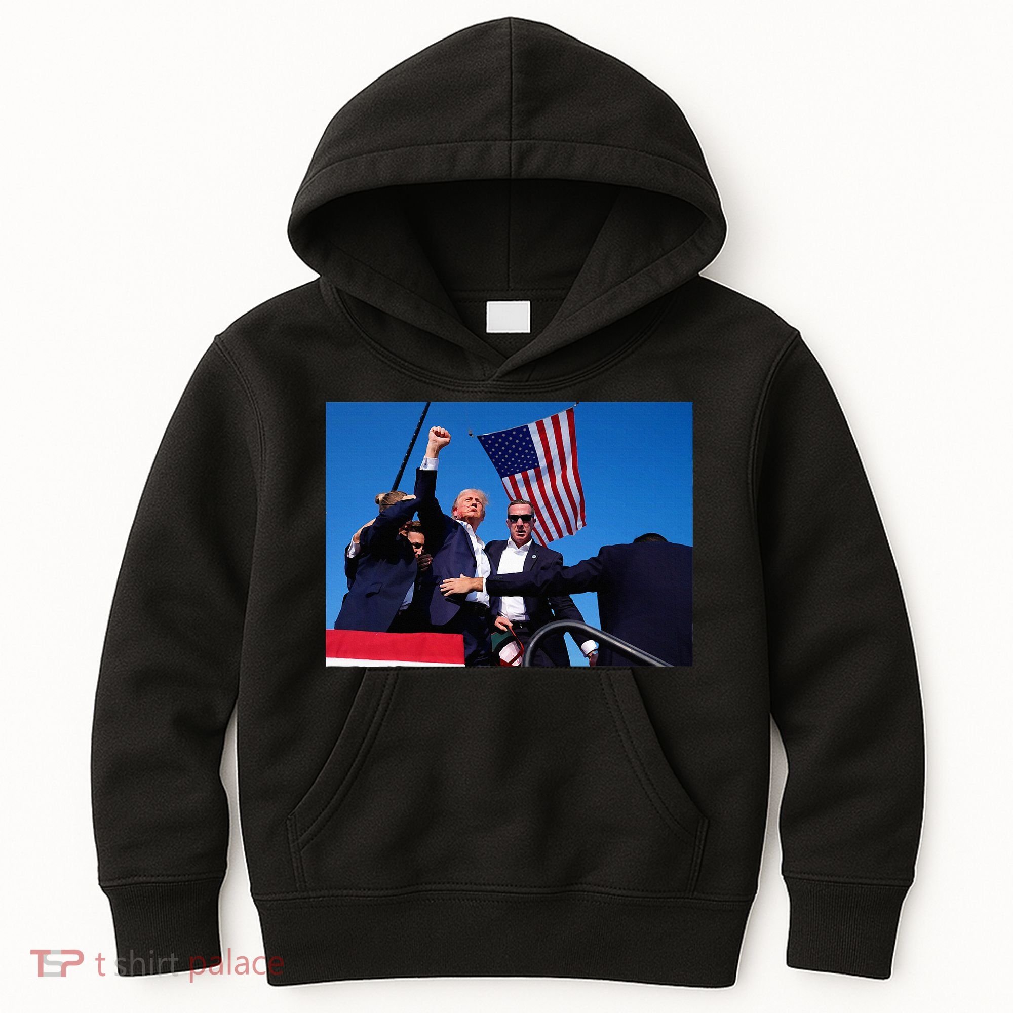 Trump 2024 Donald Trump Fist Pump Kids Hoodie
