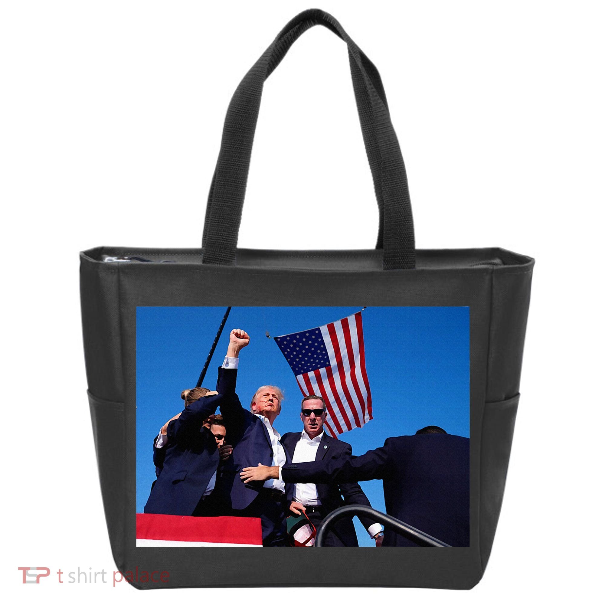 Trump 2024 Donald Trump Fist Pump Tote Bag