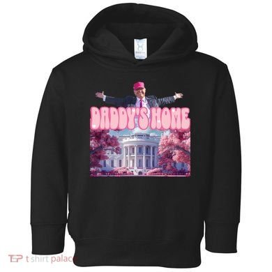 Trump 2024 Daddys Home Pink Classic Toddler Hoodie