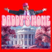Trump 2024 Daddys Home Pink Classic Santa Hat thumb 1