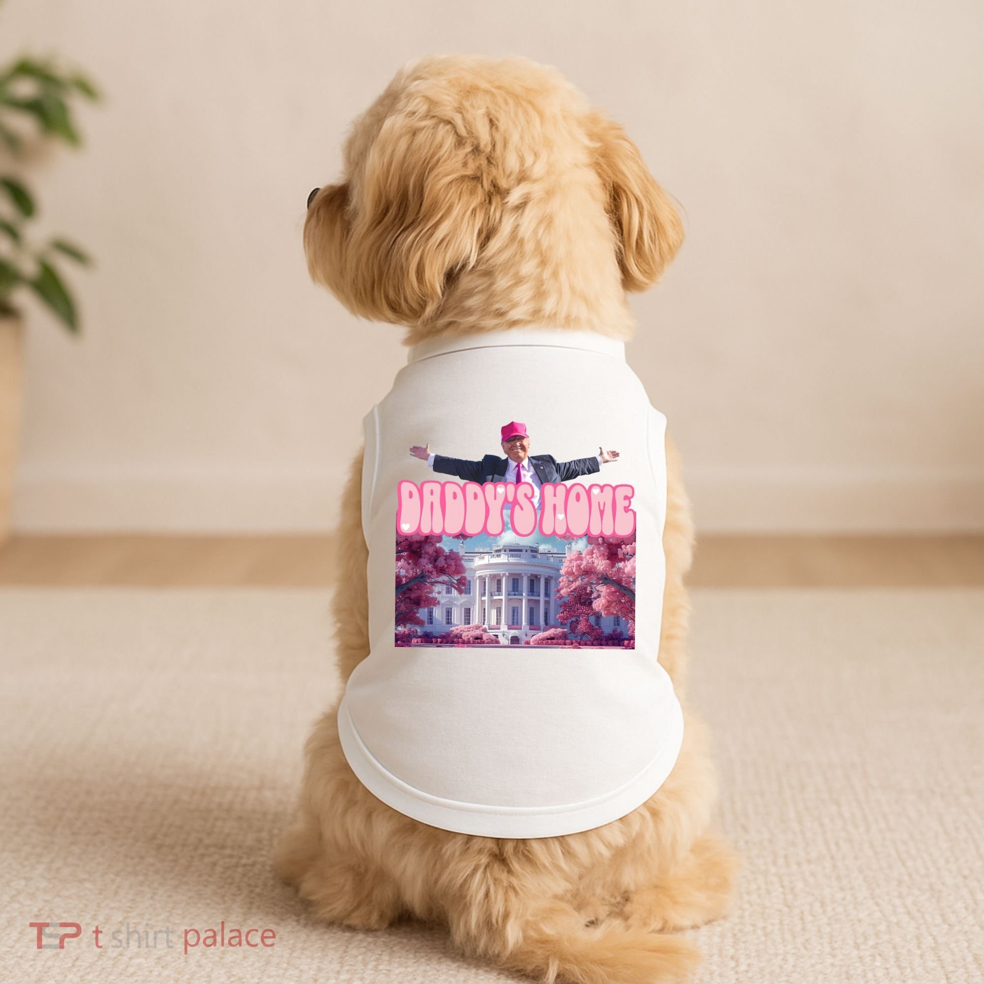Trump 2024 Daddys Home Pink Classic Doggie Tank