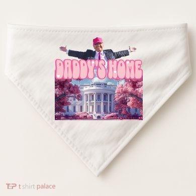 Trump 2024 Daddys Home Pink Classic USA-Made Doggie Bandana