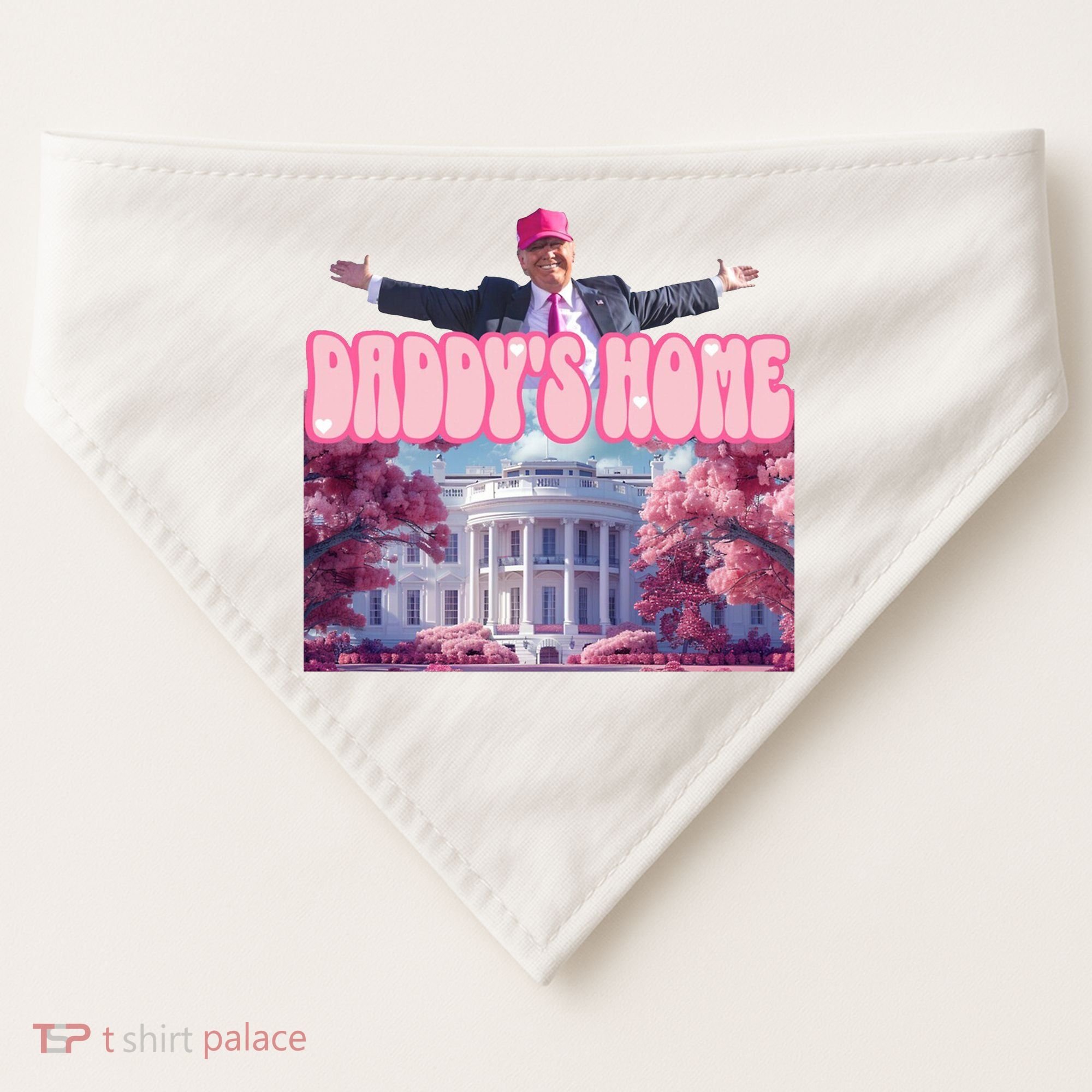 Trump 2024 Daddys Home Pink Classic USA-Made Doggie Bandana