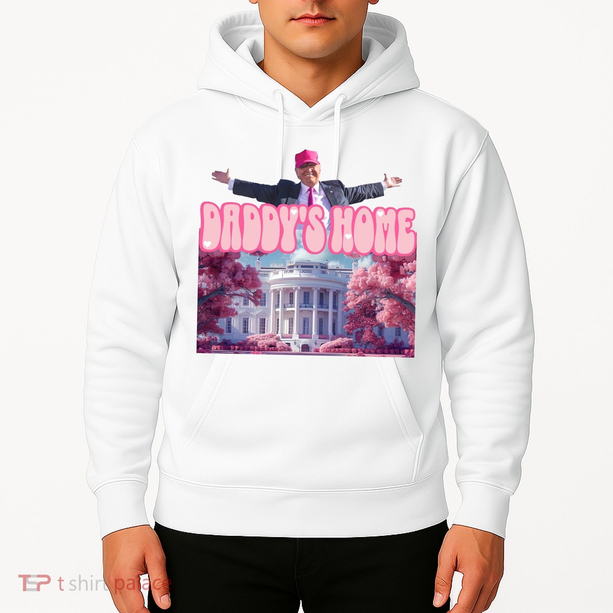 Trump 2024 Daddys Home Pink Classic Hoodie