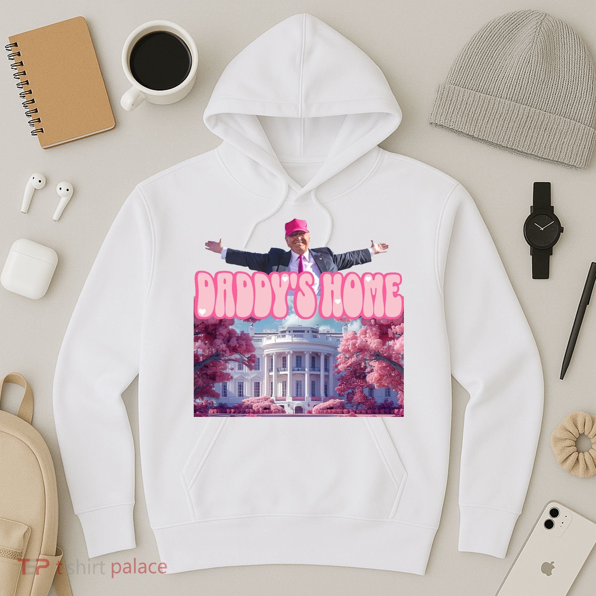 Trump 2024 Daddys Home Pink Classic Hoodie