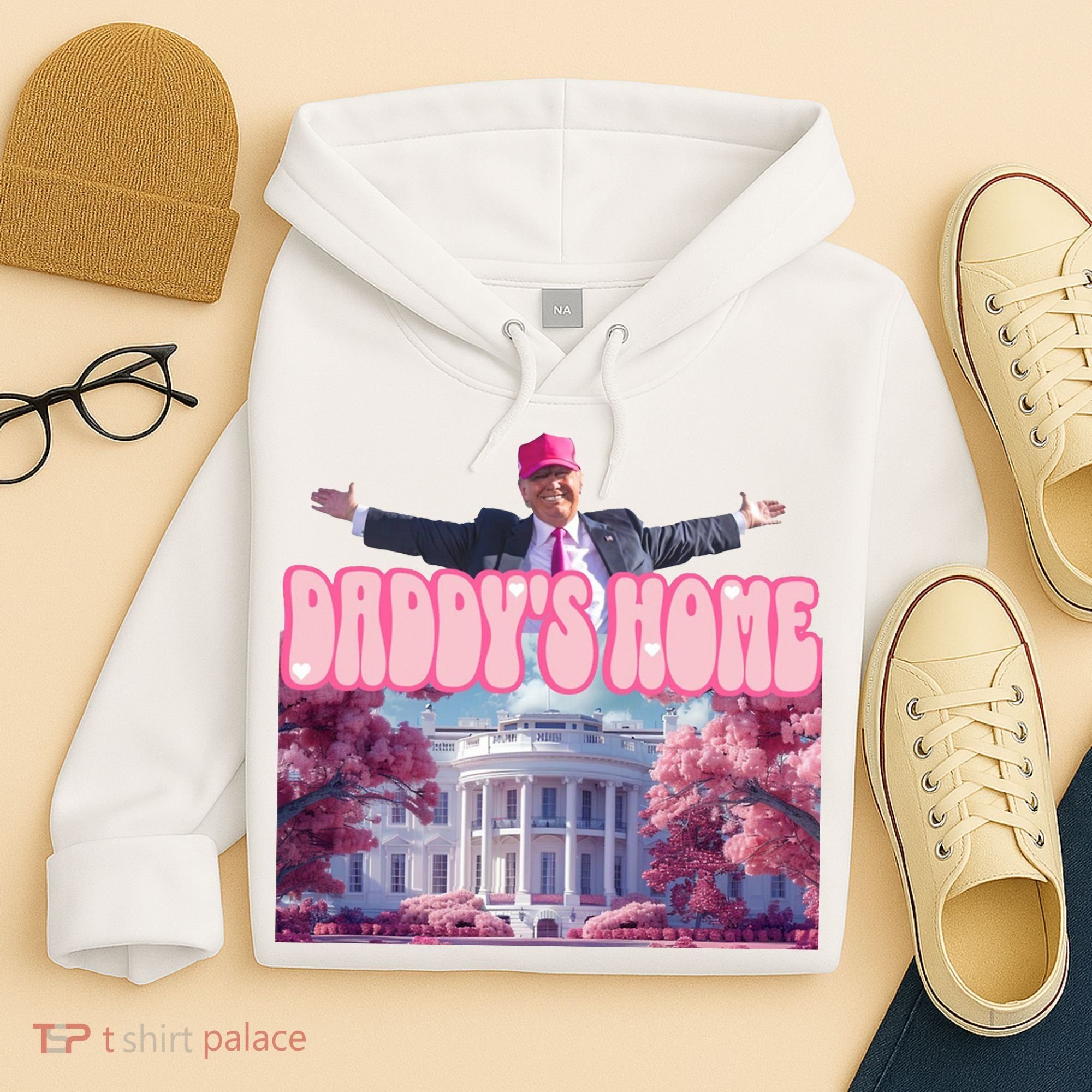 Trump 2024 Daddys Home Pink Classic Hoodie