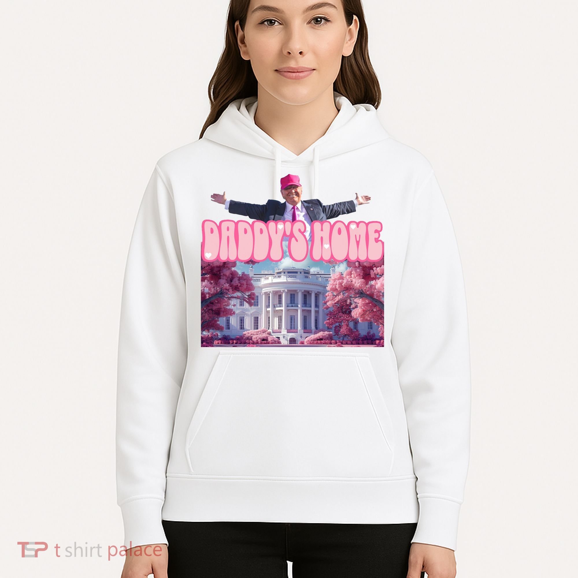 Trump 2024 Daddys Home Pink Classic Hoodie