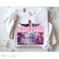 Trump 2024 Daddys Home Pink Classic Sweatshirt thumb 2
