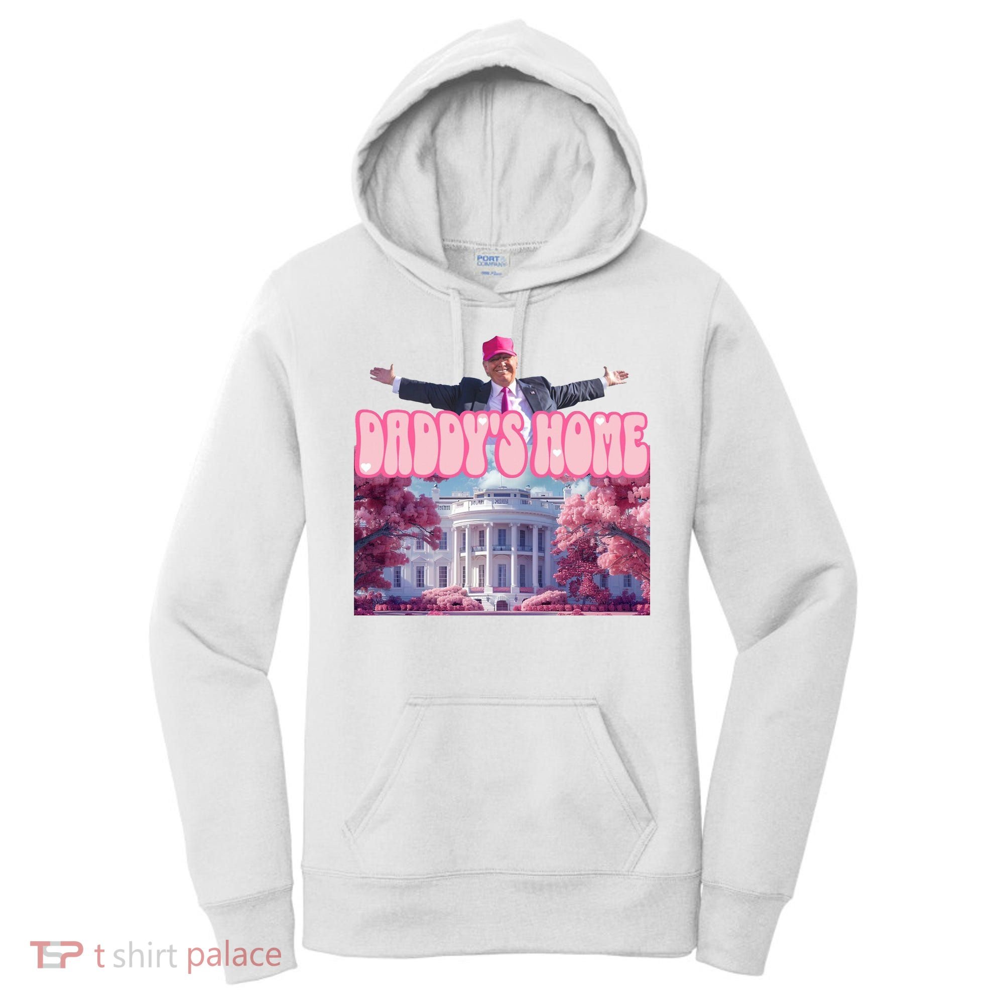 Trump 2024 Daddys Home Pink Classic Women's Hoodie