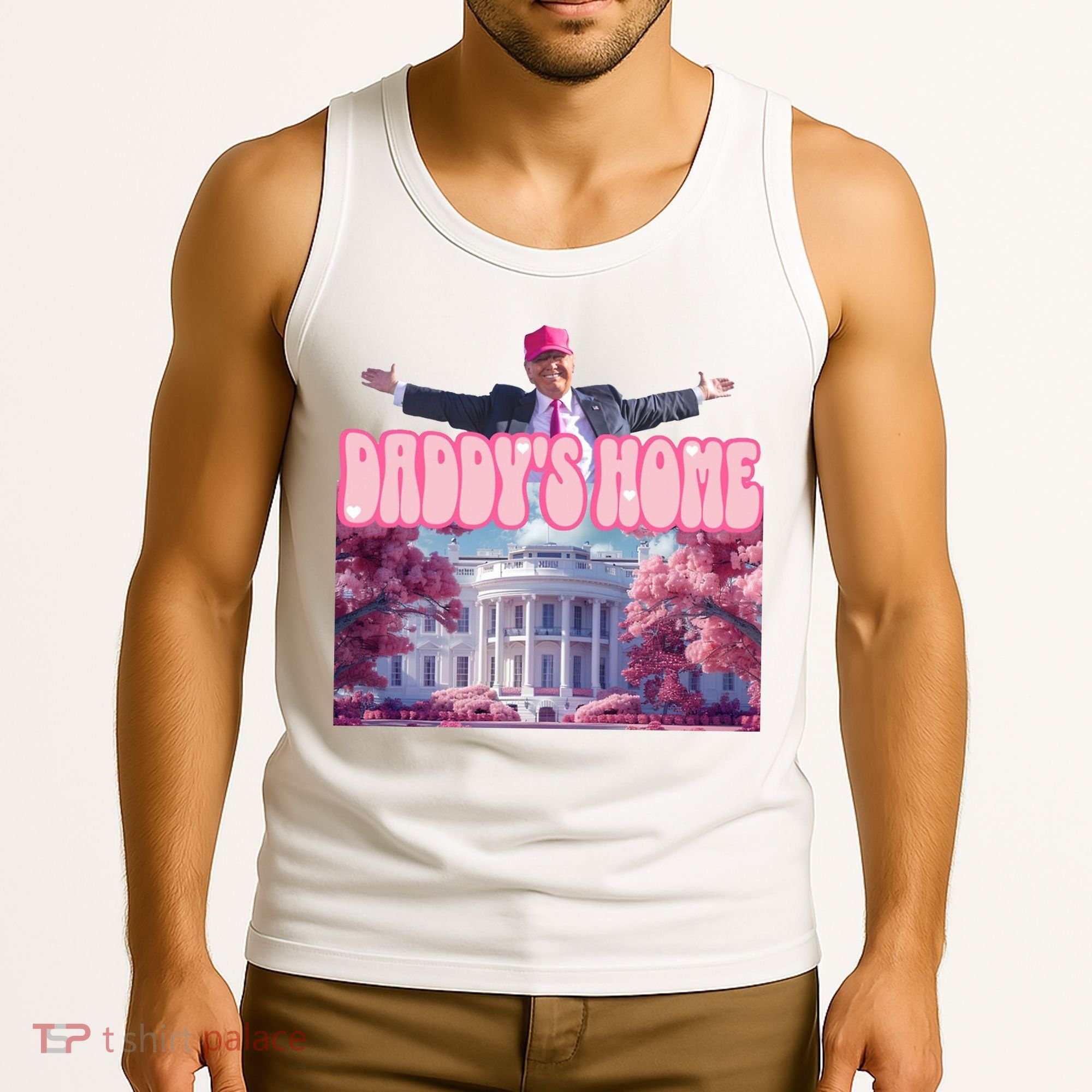 Trump 2024 Daddys Home Pink Classic Tank Top