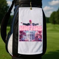 Trump 2024 Daddys Home Pink Classic Golf Towel thumb 2