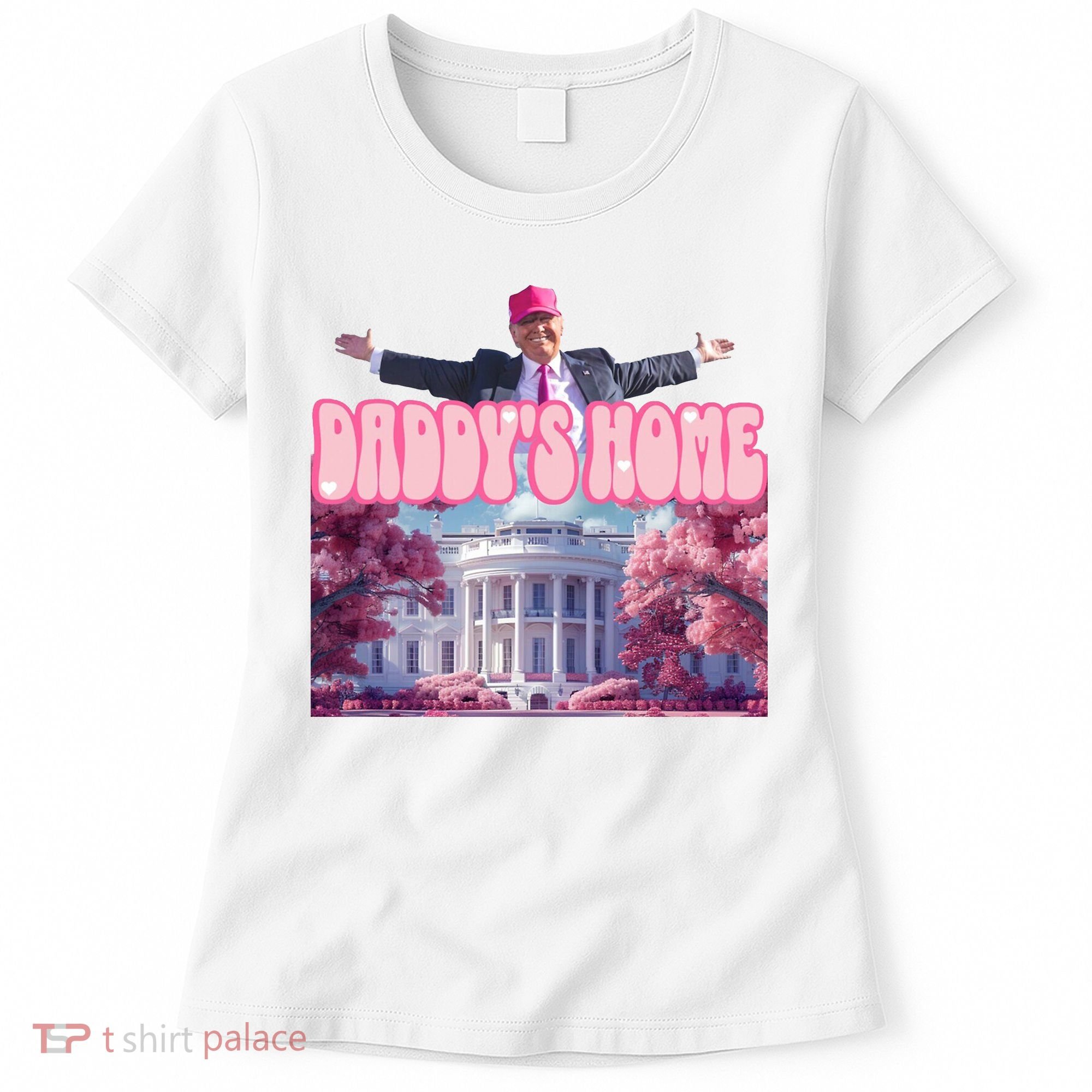Trump 2024 Daddys Home Pink Classic Women's T-Shirt