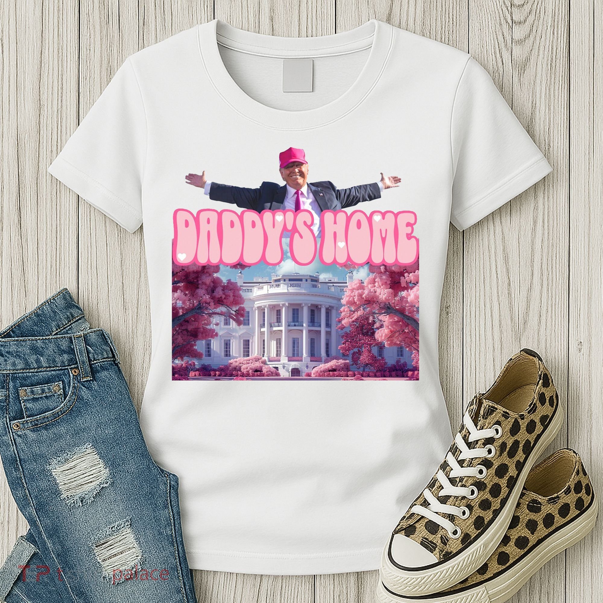 Trump 2024 Daddys Home Pink Classic Women's T-Shirt