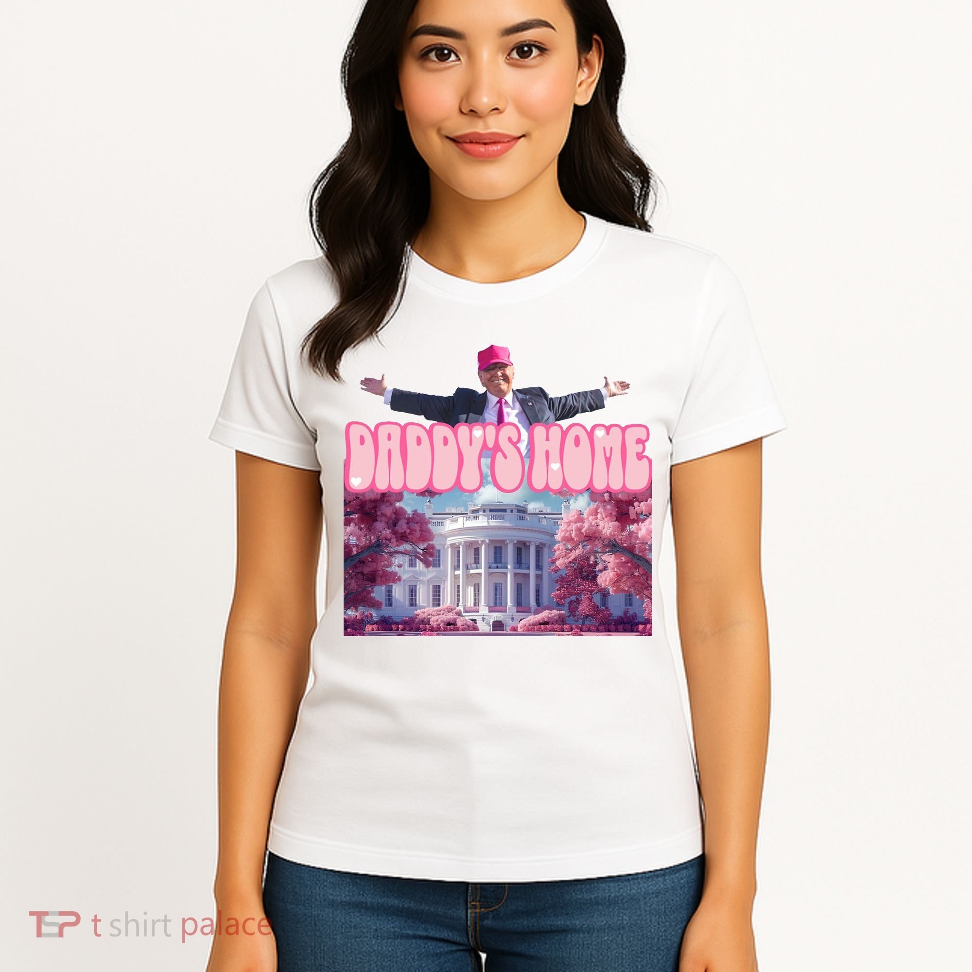 Trump 2024 Daddys Home Pink Classic Women's T-Shirt
