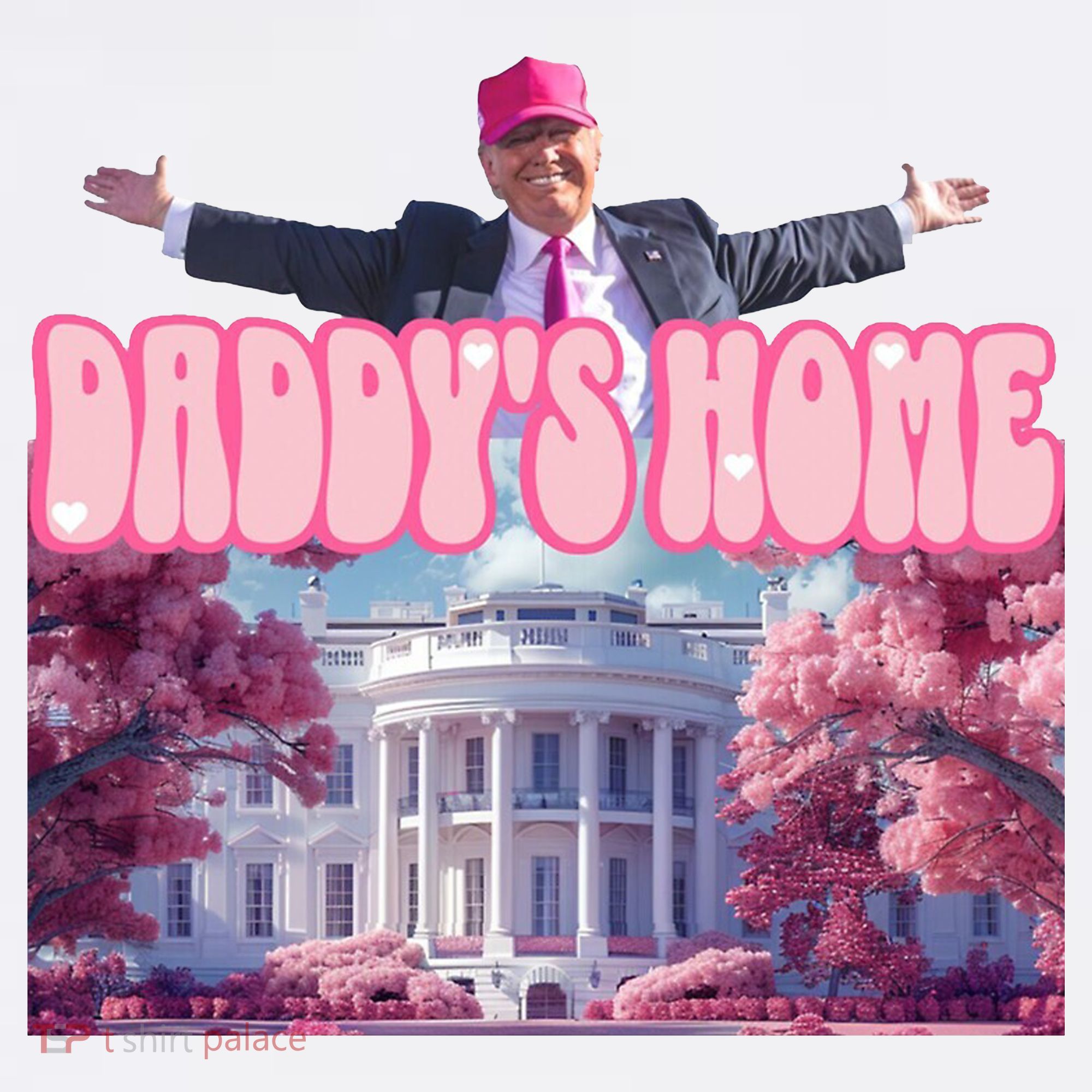 Trump 2024 Daddys Home Pink Classic Women's T-Shirt