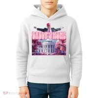 Trump 2024 Daddys Home Pink Classic Kids Hoodie thumb 4