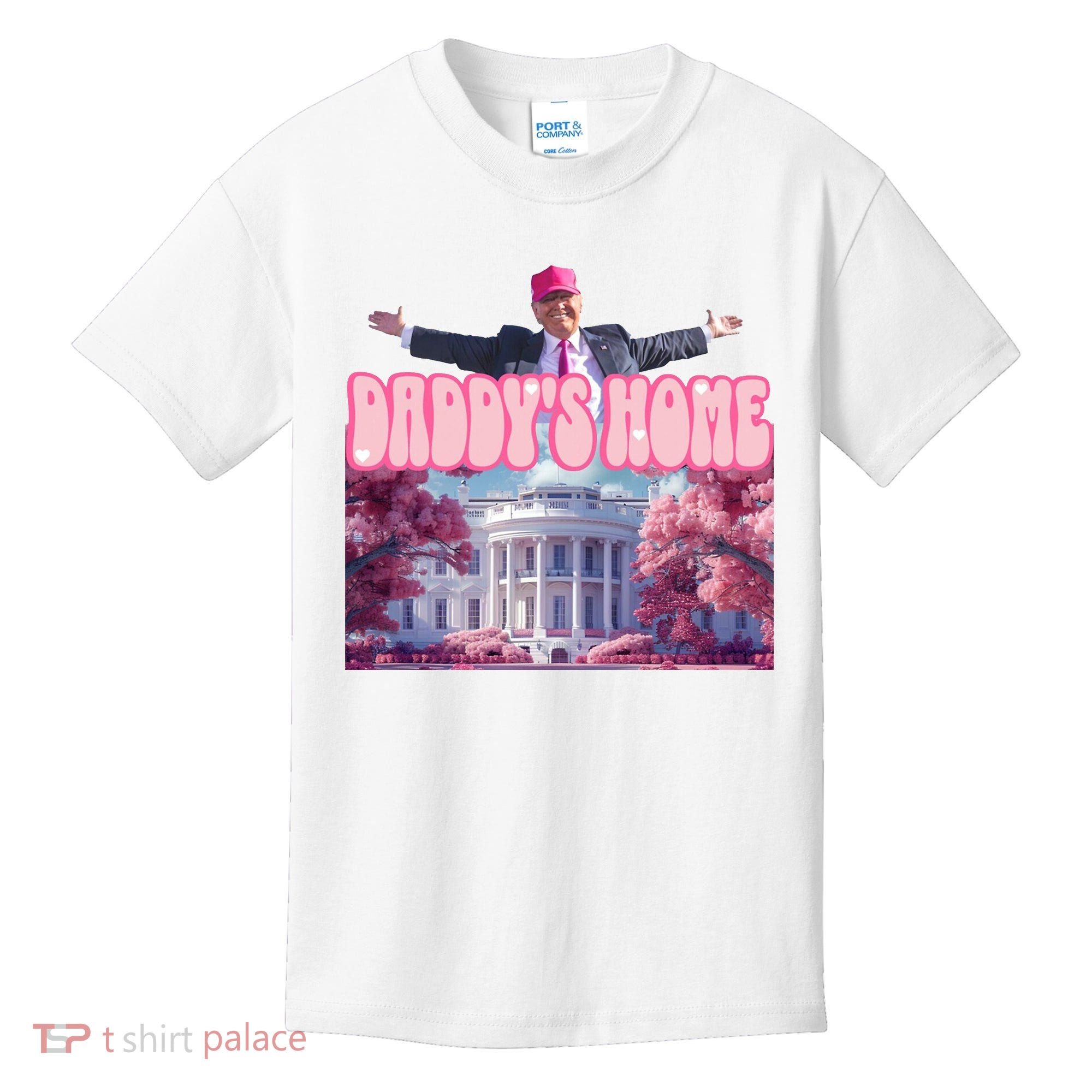 Trump 2024 Daddys Home Pink Classic Kids T-Shirt