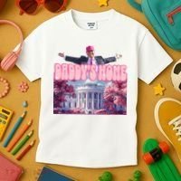 Trump 2024 Daddys Home Pink Classic Kids T-Shirt thumb 3