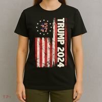 Trump 2024 Election 45 47 Vintage American Flag T-Shirt thumb 4