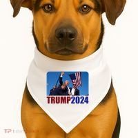 Trump 20247 Election Pennsylvania Rally Shooting USA-Made Doggie Bandana thumb 1