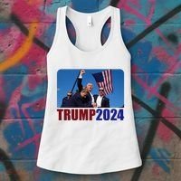 Trump 20247 Election Pennsylvania Rally Shooting Women's Tank Top thumb 3