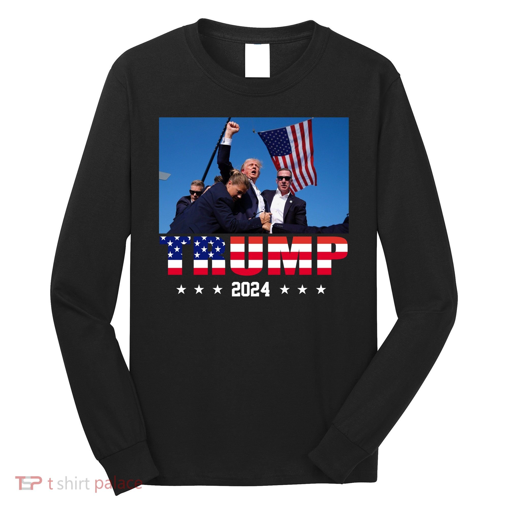 Trump 2024 Election Rally Photo Shooting Pennsylvania Long Sleeve Shirt