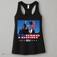 Trump 2024 Election Rally Photo Shooting Pennsylvania Women's Tank Top thumb 3