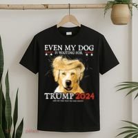 Trump 2024 Even My Dog Is Waiting For Trump 2024 T-Shirt thumb 2