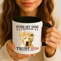 Trump 2024 Even My Dog Is Waiting For Trump 2024 Coffee Mug thumb 3