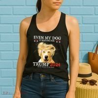 Trump 2024 Even My Dog Is Waiting For Trump 2024 Women's Tank Top thumb 2