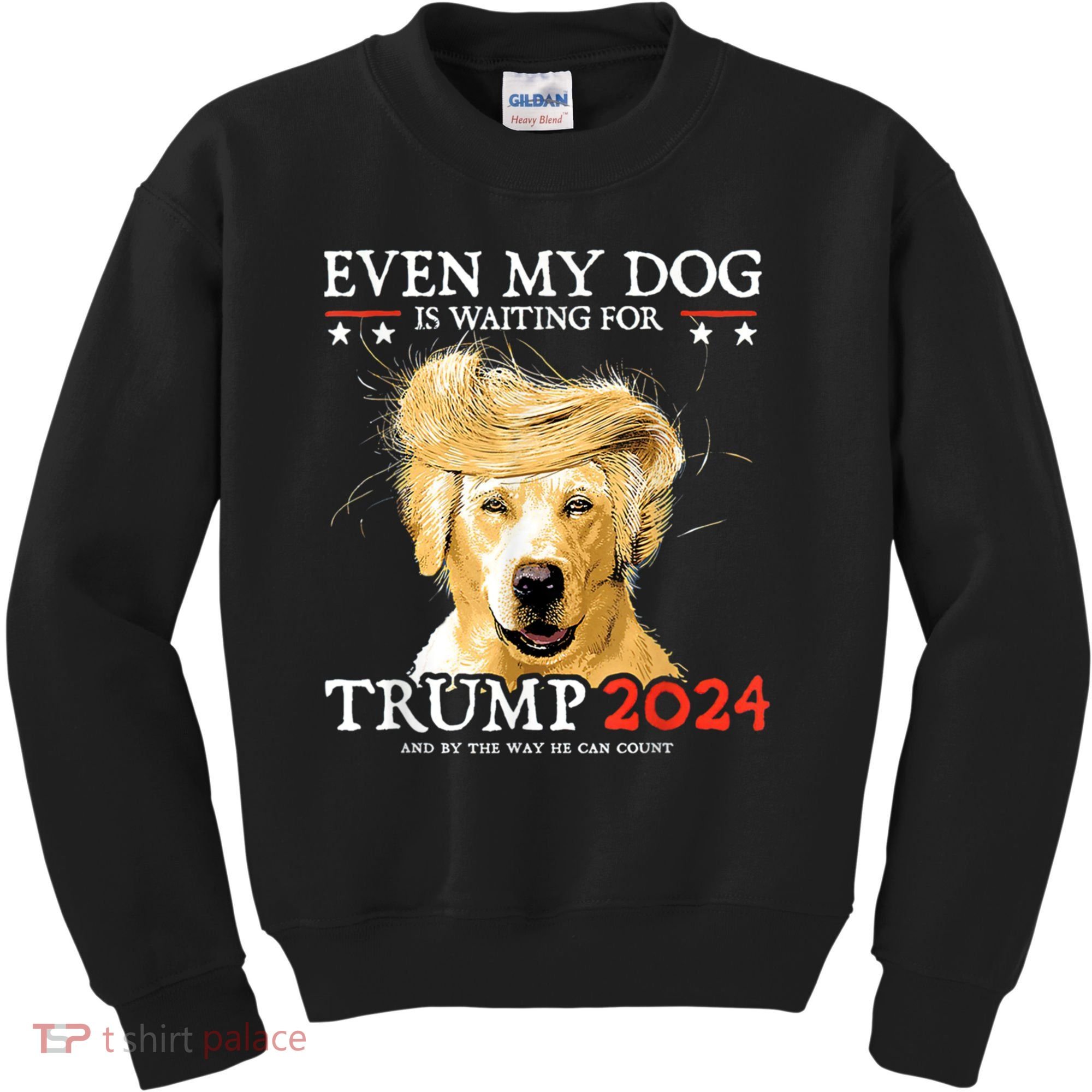 Trump 2024 Even My Dog Is Waiting For Trump 2024 Kids Sweatshirt