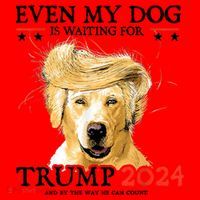 Trump 2024 Even My Dog Is Waiting For Trump 2024 Santa Hat thumb 1