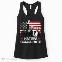 Trump 2024 Flag Haters Gonna Hate Pennsylvania Rally Trump Women's Tank Top thumb 0