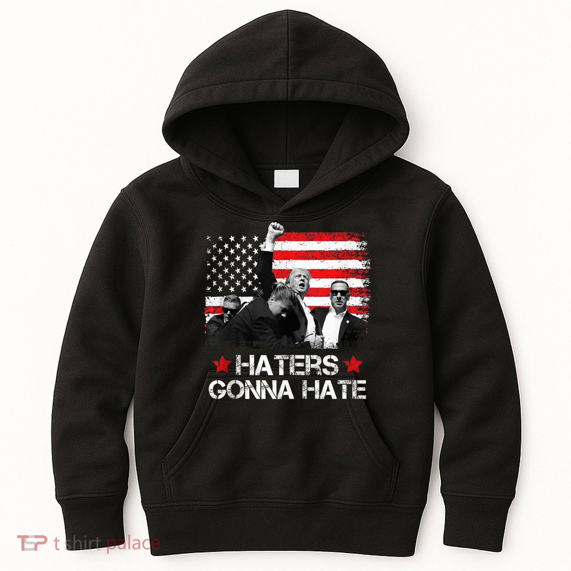 Trump 2024 Flag Haters Gonna Hate Pennsylvania Rally Trump Kids Hoodie