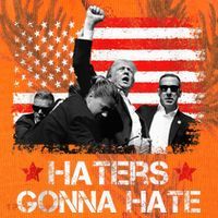 Trump 2024 Flag Haters Gonna Hate Pennsylvania Rally Trump Kati Licensed 12" Camo Cuffed Beanie thumb 2