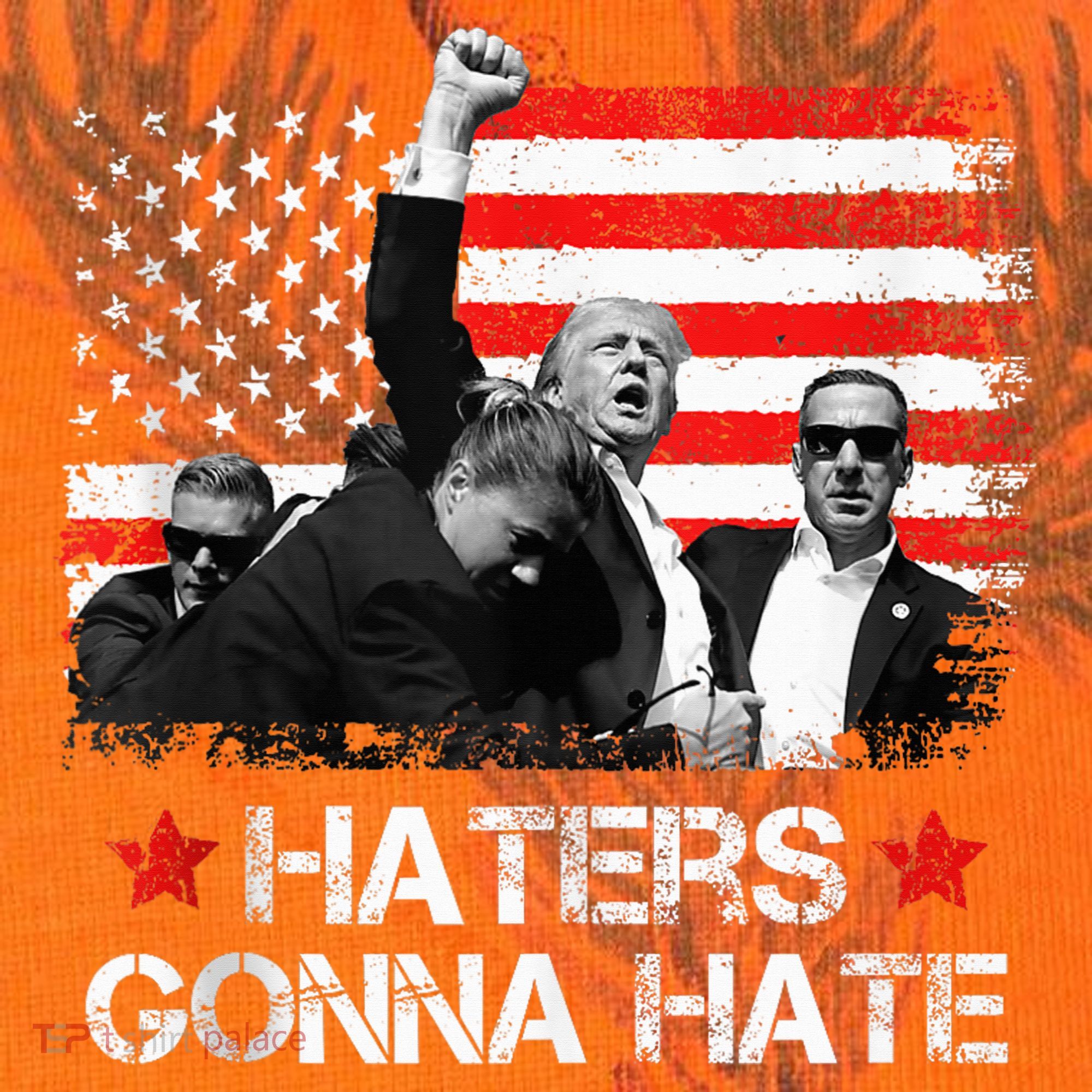 Trump 2024 Flag Haters Gonna Hate Pennsylvania Rally Trump Kati Licensed 12" Camo Cuffed Beanie