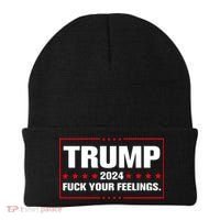 Trump 2024 Fuck Your Feelings Beanie thumb 0