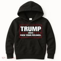 Trump 2024 Fuck Your Feelings Kids Hoodie thumb 0